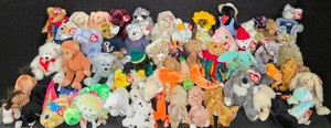 lot 206 image: Large Lot (50) of TY Beanie Babies Generation #3,4,5 & 6