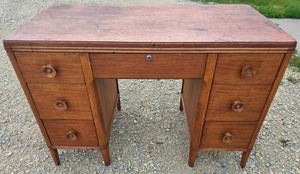 lot 236 image: Antique wooden desk