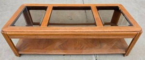 lot 239 image: Glass-top coffee table