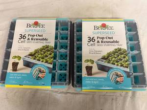 lot 11 image: 2 Burpee Superseed 36 Cell Seed Starting Trays