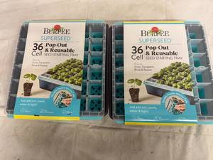 lot 16 image: 2 Burpee Superseed 36 Cell Seed Starting Trays