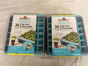 lot 18 image: 2 Burpee Superseed 36 Cell Seed Starting Trays