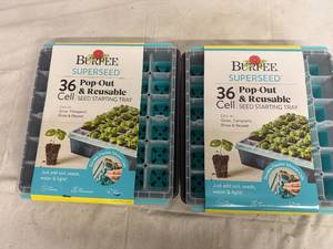lot 19 image: 2 Burpee Superseed 36 Cell Seed Starting Trays