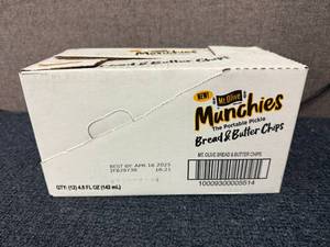 lot 127 image: 12 Bags of Mt. Olive Muchies - Bread and Butter Chips