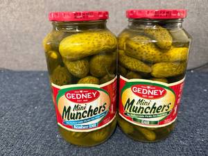 lot 181 image: 2 Jars of Gedney Mini Muchers Pickles