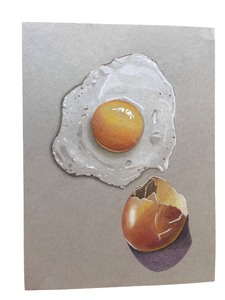 lot 4A image: Original Artwork of Egg and Eggshell