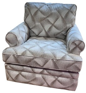 lot 36 image: La-Z-Boy Upholstered Armchair with Geometric Pattern