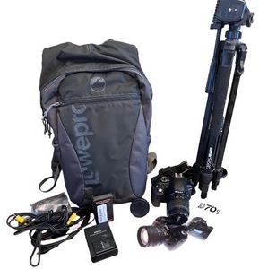 lot 56 image: Nikon D70s DSLR Camera Kit with Lens, Tripod, Lowepro Bag, and Accessories