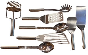 lot 6 image: Sur La Table Stainless Steel Kitchen Utensil Set - 7 Pieces
