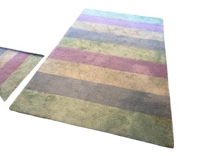 lot 73 image: Duo of Striped Area Rugs