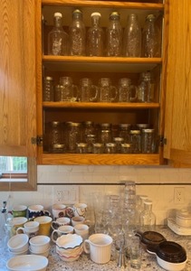 lot 113 image: Kitchen Glassware and Mug Collection with Storage Jars