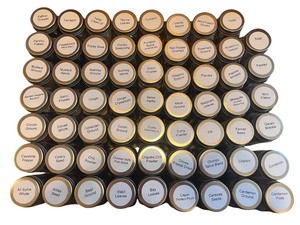 lot 119 image: Collection of 56 Assorted Spices and Seasoning Jars with Labels