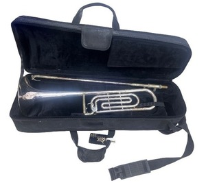 lot 165 image: Brass Trombone with Case and Slide