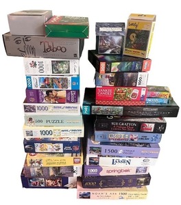 lot 168 image: Large Collection of Board Games and Jigsaw Puzzles Assorted Piece Counts