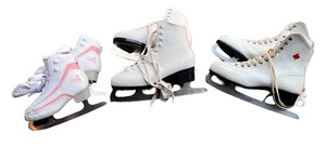 lot 176 image: 3 Pairs Figure Skates in Assorted Styles and Sizes