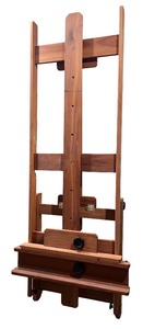 lot 205 image: Wooden Adjustable Studio Art Easel with Wheels