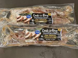 lot 33 image: 2 Pack Kroger Cook-in-Bag Peppercorn Pork Tenderloin, 19 oz Each