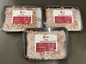 lot 203 image: Lot of 3 Good & Gather Mild Italian Sausage 16oz Frozen Packs