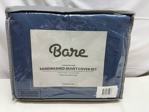 lot 14 image: Bare Over Sized King Sandwashed Duvet Cover Set