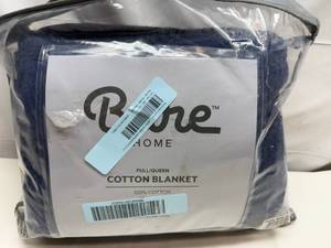 lot 15 image: Bare Cotton Blanket FullQueen-Blue