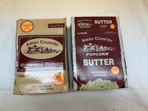 lot 49 image: 2x 10ct Amish Country Popcorn-Butter