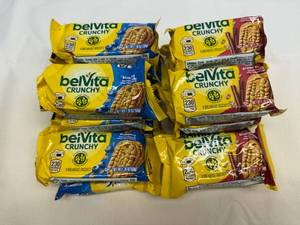 lot 60 image: 16x Belvia Breakfast Bars-Blueberry & CinnamonBown Sugar