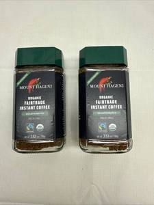 lot 78 image: 2x 3.53oz Mount Hagen Organic Fairtrade Instant Coffee-Decaf