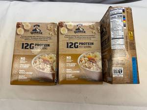 lot 87 image: 3x Quaker Banana nut Protein Oatmeat