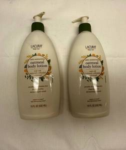 lot 93 image: 2x 18oz Lacura Oatmeal Body Lotion