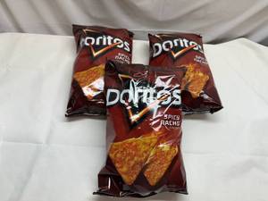 lot 107 image: 3x 9.25oz Doritos Spicy Nacho