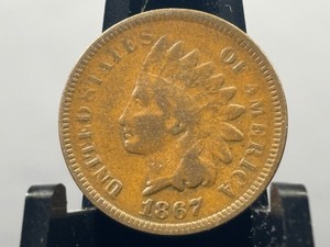 lot 87 image: 1867 Indian Head Penny VG Grade