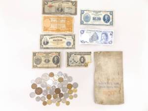 lot 99 image: Lot of Vintage Foreign Coins and Bills