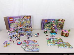 lot 20 image: 2 Sets of Lego Friends #41058 and #41038 with Mini Figures and Original Boxes