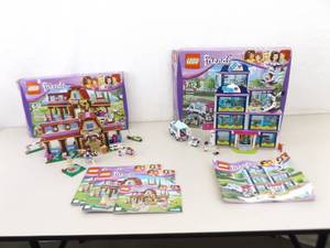 lot 22 image: 2 Sets of Lego Friends #41126 and #41318 with Mini Figures and Original Boxes