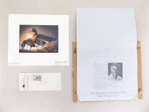 lot 37 image: Pencil Signed and Numbered #1649#4385 Terry Redlin 1985 Minnesota Duck Stamp Print wStamp