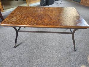 lot 19 image: WoodMetal Coffee Table Note Coon Rapids Pick Up Location