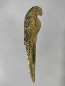 lot 14 image: Brass Parrot Letter Opener