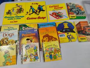 lot 77 image: Little Golden Books, Curious George Books and Vintage Childrens Books