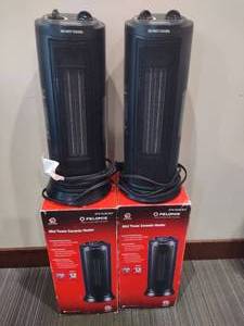 lot 103 image: Two Pelonis Mini Tower Ceramic Heaters