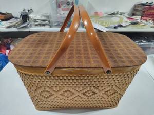 lot 108 image: Red Man Picnic Basket wHandles