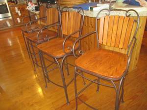 lot 178 image: Set of 4 very sturdy wrought iron a...