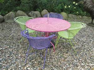 lot 196 image: Cheerful colored Metal grate style ...