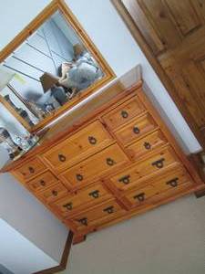 Very Heavy wood 12-drawer dresser w...