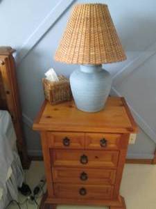 lot 209 image: Pair of sturdy wood matching 4-draw...
