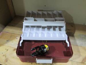 lot 251 image: Plastic Woodstream fishing tackle b...