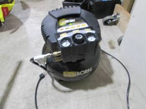 lot 271 image: Sanborn 6 gallon pancake air compre...