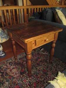 lot 21 image: Distressed tone hardwood single dra...