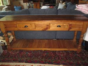 lot 23 image: Stunning distressed hardwood 2-draw...