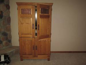 lot 56 image: Decorative rustic style wood entert...