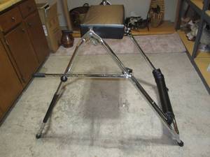 lot 69 image: Vintage tubular metal framed and pa...